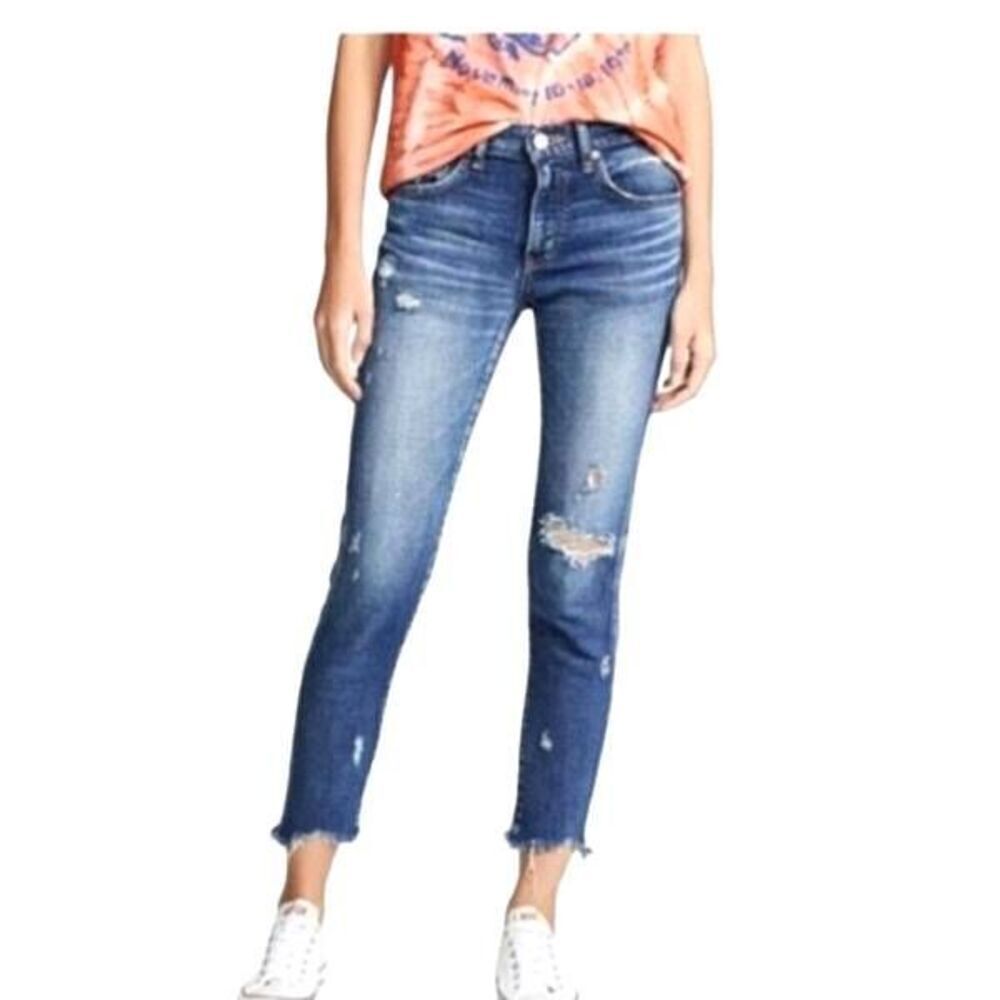 Moussy Vintage Glendale Stretch Distressed Skinny Jeans Sz 25